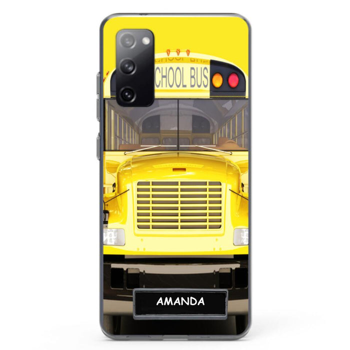 Custom Personalized School Bus Phone Case - Gift Idea For School Bus Lovers - Case For iPhone, Samsung and Xiaomi