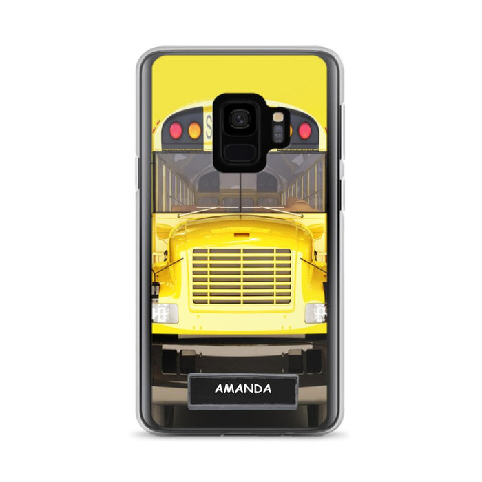 Custom Personalized School Bus Phone Case - Gift Idea For School Bus Lovers - Case For iPhone, Samsung and Xiaomi