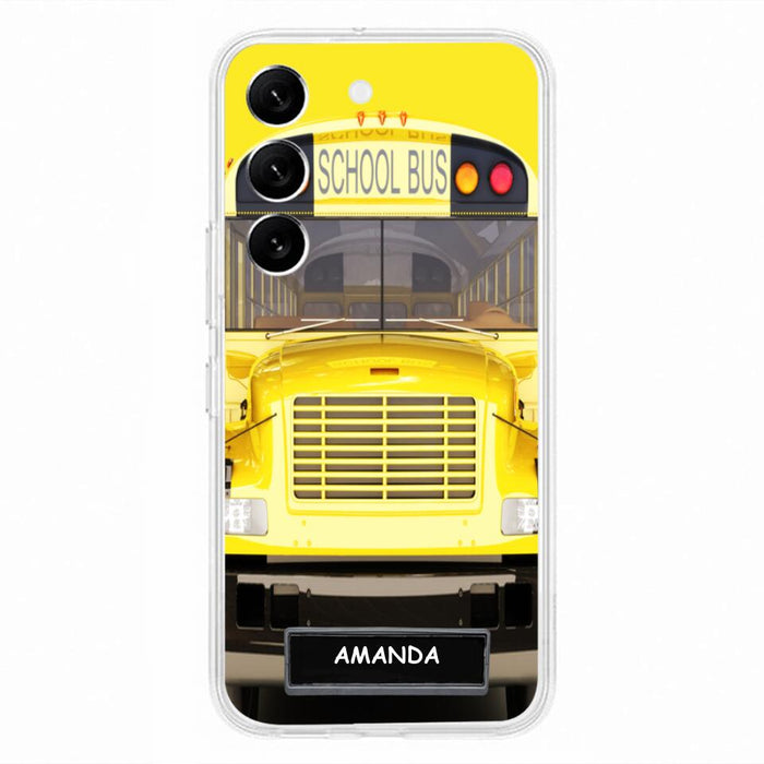 Custom Personalized School Bus Phone Case - Gift Idea For School Bus Lovers - Case For iPhone, Samsung and Xiaomi