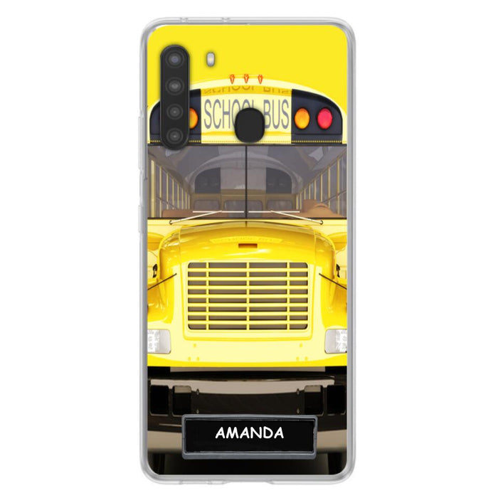 Custom Personalized School Bus Phone Case - Gift Idea For School Bus Lovers - Case For iPhone, Samsung and Xiaomi