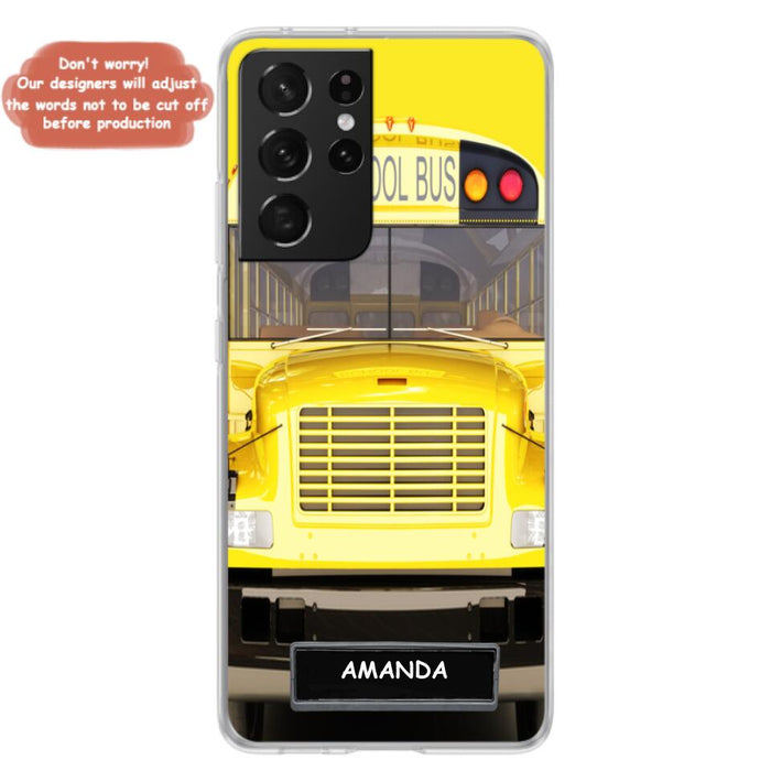 Custom Personalized School Bus Phone Case - Gift Idea For School Bus Lovers - Case For iPhone, Samsung and Xiaomi