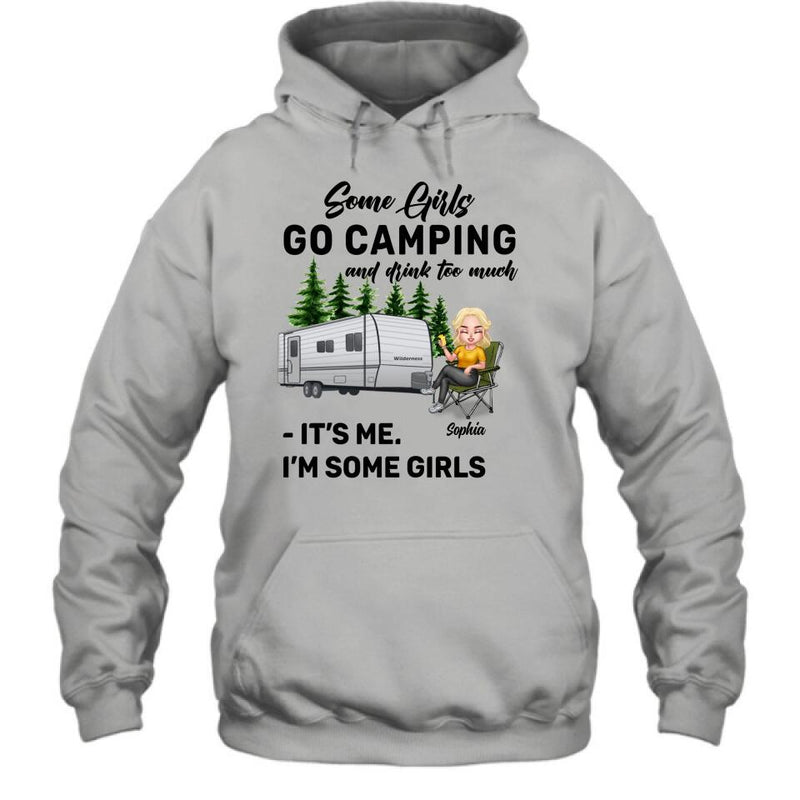 Personalized Camping Lady Shirt/Pullover Hoodie - Woman/Couple - Gift Idea For Camping Lover