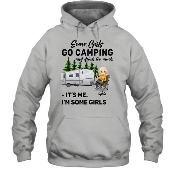 Custom Personalized Camping Lady Shirt/ Pullover Hoodie - Woman/ Couple - Gift Idea For Camping Lover