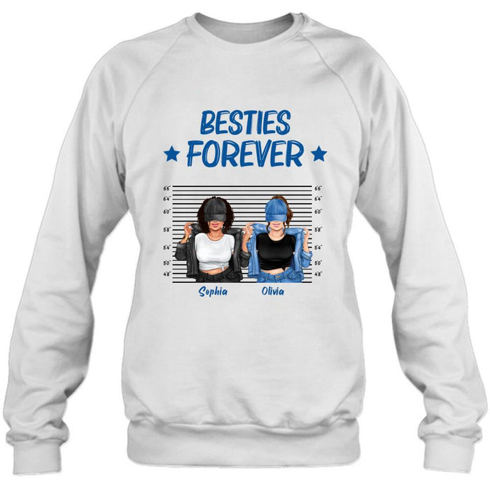 Custom Personalized Besties Accomplice Alibi Shirt/ Pullover Hoodie - Gift Idea For Friends/ Sisters - Besties Forever