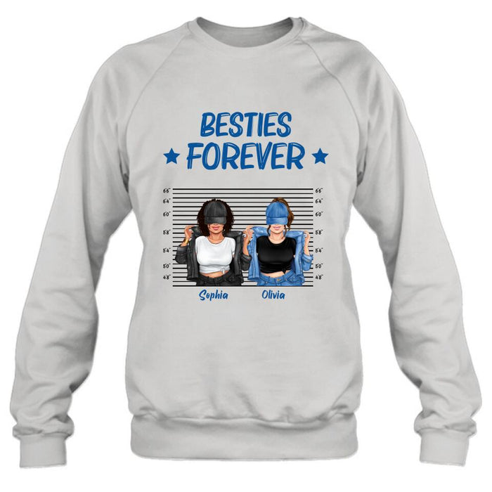 Custom Personalized Besties Accomplice Alibi Shirt/ Pullover Hoodie - Gift Idea For Friends/ Sisters - Besties Forever