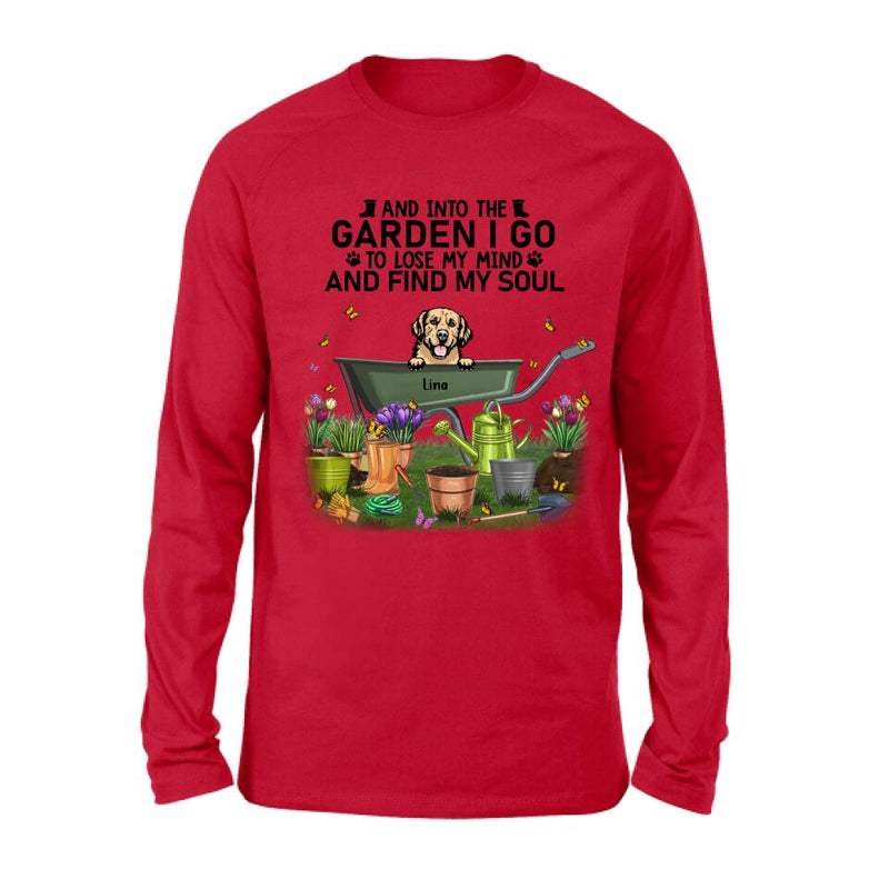 Personalized Pet Shirt/Pullover Hoodie - Up to 6 Pets - Gift Idea For Dog/Cat Lover - I Just Want To Work In My Garden And Hang Out With My Dogs