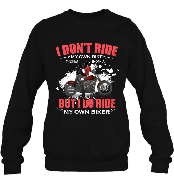 Custom Personalized Couple Riding T- Shirt - Gifts For Riders - I Don't Ride My Own Bike But I Do Ride My Own Bike