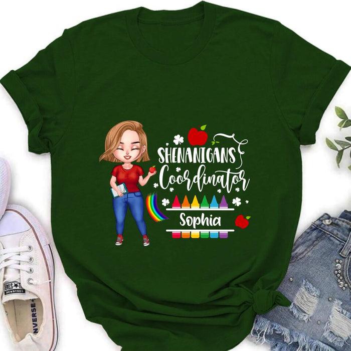 Custom Personalized Shenanigans Coordinator Shirt - St Patrick’s Day Gift For Teacher