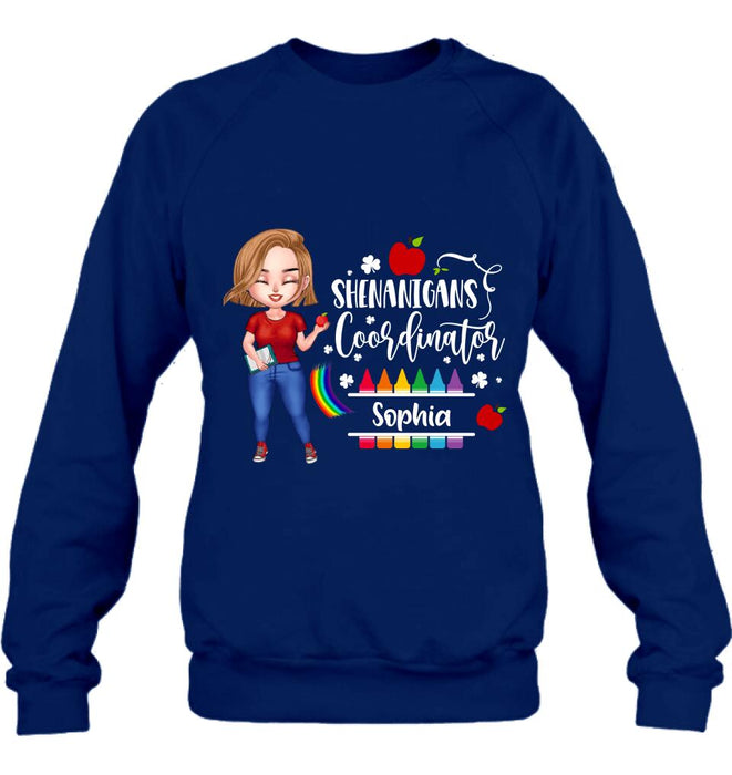 Custom Personalized Shenanigans Coordinator Shirt - St Patrick’s Day Gift For Teacher