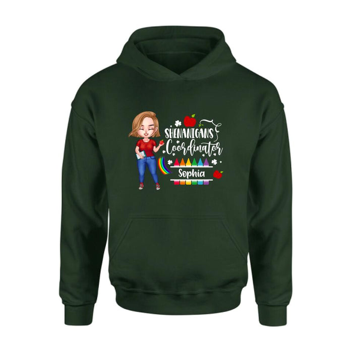 Custom Personalized Shenanigans Coordinator Shirt - St Patrick’s Day Gift For Teacher