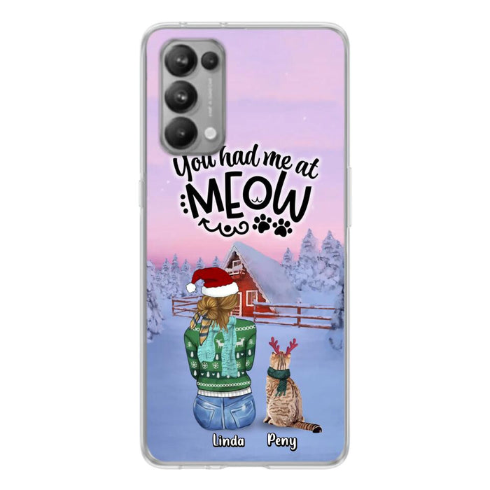 Personalized Christmas Cat Mom Phone Case - Upto 5 Cats - Christmas Gift Idea For Cat Lover - You Had Me At Meow - Case For Xiaomi, Oppo And Huawei