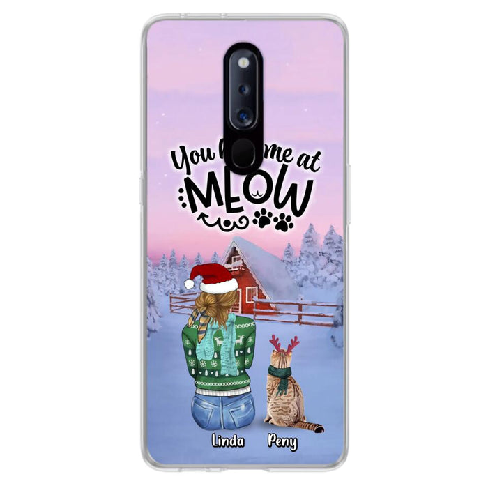 Personalized Christmas Cat Mom Phone Case - Upto 5 Cats - Christmas Gift Idea For Cat Lover - You Had Me At Meow - Case For Xiaomi, Oppo And Huawei