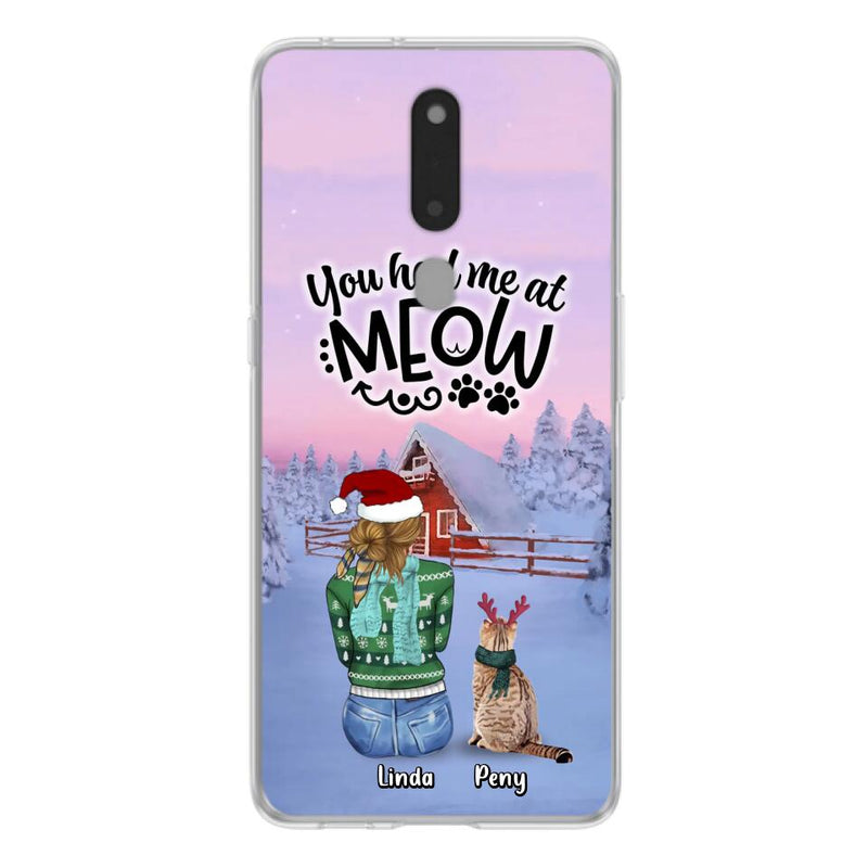Personalized Christmas Cat Mom Phone Case - Up to 5 Cats - Christmas Gift Idea For Cat Lover - You Had Me At Meow - Case For Xiaomi, Oppo And Huawei