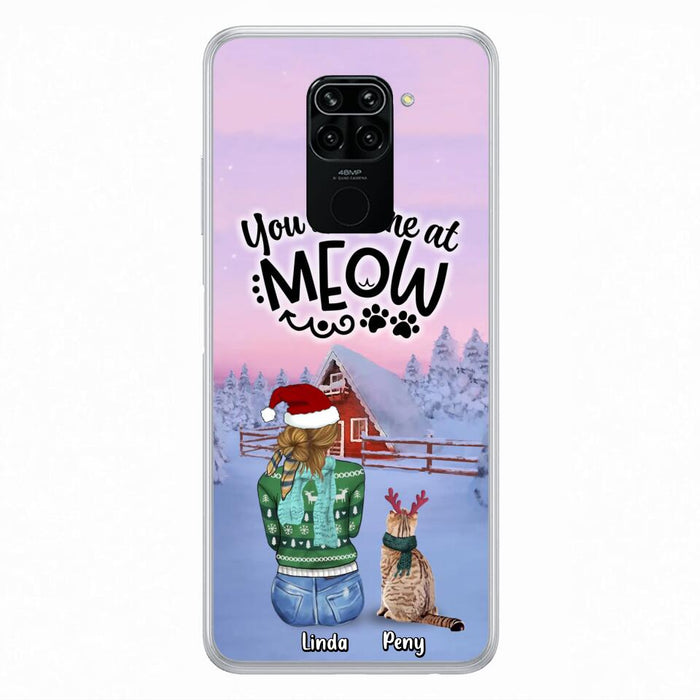 Personalized Christmas Cat Mom Phone Case - Upto 5 Cats - Christmas Gift Idea For Cat Lover - You Had Me At Meow - Case For Xiaomi, Oppo And Huawei