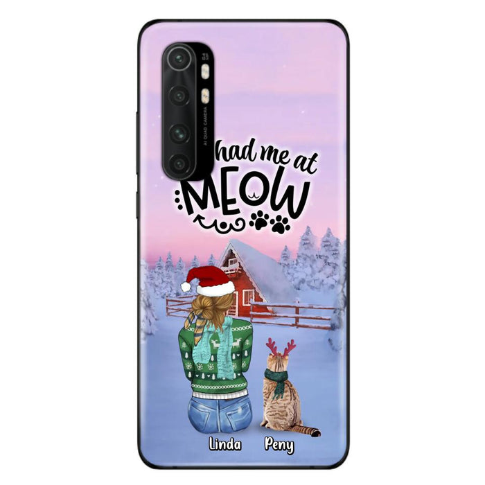 Personalized Christmas Cat Mom Phone Case - Upto 5 Cats - Christmas Gift Idea For Cat Lover - You Had Me At Meow - Case For Xiaomi, Oppo And Huawei