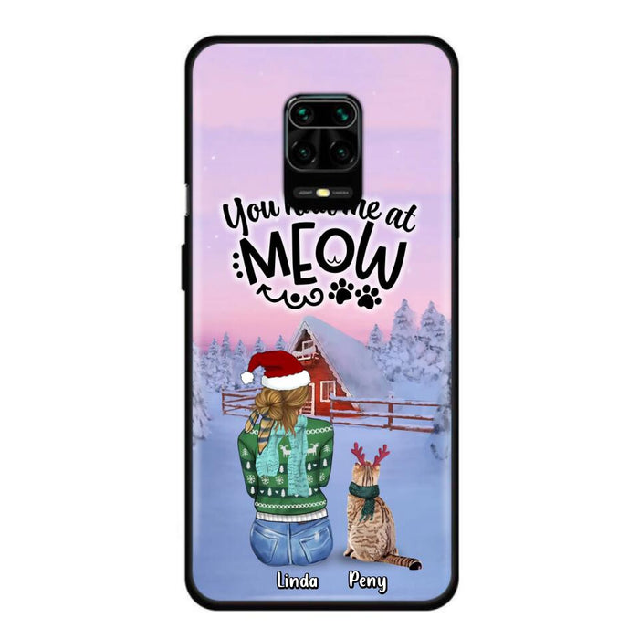 Personalized Christmas Cat Mom Phone Case - Upto 5 Cats - Christmas Gift Idea For Cat Lover - You Had Me At Meow - Case For Xiaomi, Oppo And Huawei