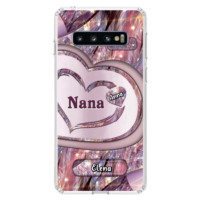 Custom Personalized Grandma With Sweet Heart Kids Phone Case  - With Up To 9 Kids - Best Gift Idea For Grandma - Cases For iPhone & Samsung