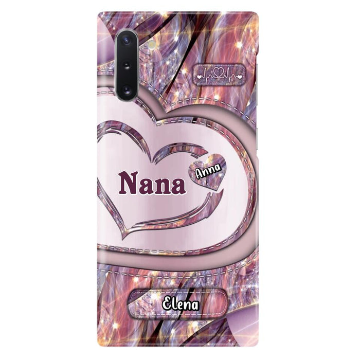 Custom Personalized Grandma With Sweet Heart Kids Phone Case  - With Up To 9 Kids - Best Gift Idea For Grandma - Cases For iPhone & Samsung