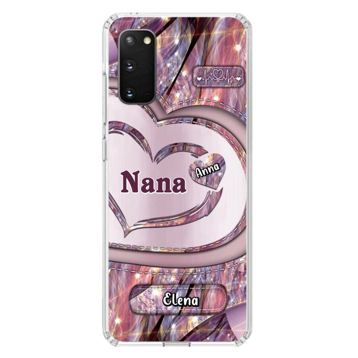 Custom Personalized Grandma With Sweet Heart Kids Phone Case  - With Up To 9 Kids - Best Gift Idea For Grandma - Cases For iPhone & Samsung