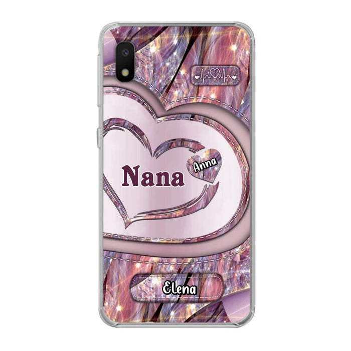 Custom Personalized Grandma With Sweet Heart Kids Phone Case  - With Up To 9 Kids - Best Gift Idea For Grandma - Cases For iPhone & Samsung