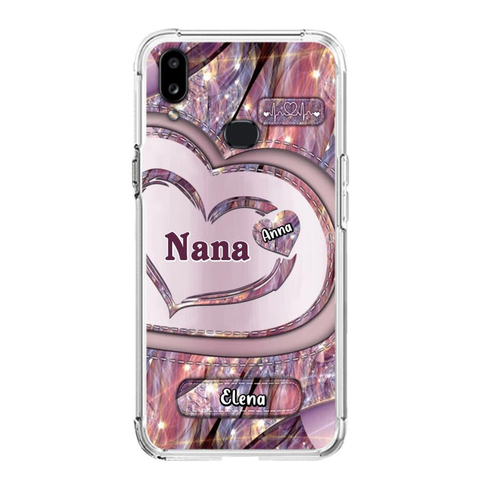 Custom Personalized Grandma With Sweet Heart Kids Phone Case  - With Up To 9 Kids - Best Gift Idea For Grandma - Cases For iPhone & Samsung