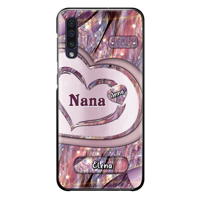 Custom Personalized Grandma With Sweet Heart Kids Phone Case  - With Up To 9 Kids - Best Gift Idea For Grandma - Cases For iPhone & Samsung