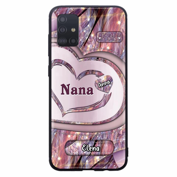 Custom Personalized Grandma With Sweet Heart Kids Phone Case  - With Up To 9 Kids - Best Gift Idea For Grandma - Cases For iPhone & Samsung