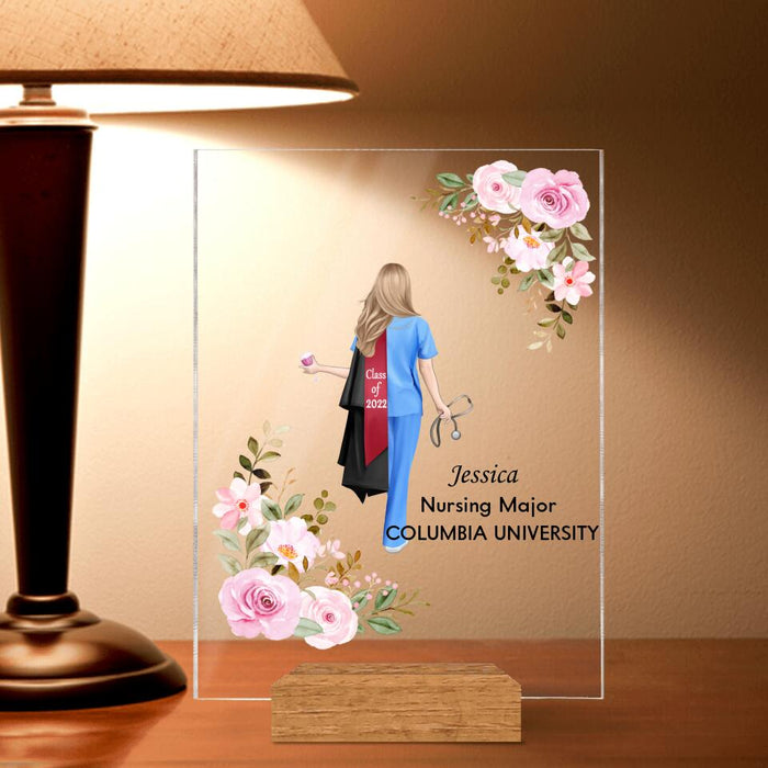 Custom Personalized Nursing School Graduation Acrylic Plaque - Best Gift Idea For Nurse/Future Nurse - Class Of 2022