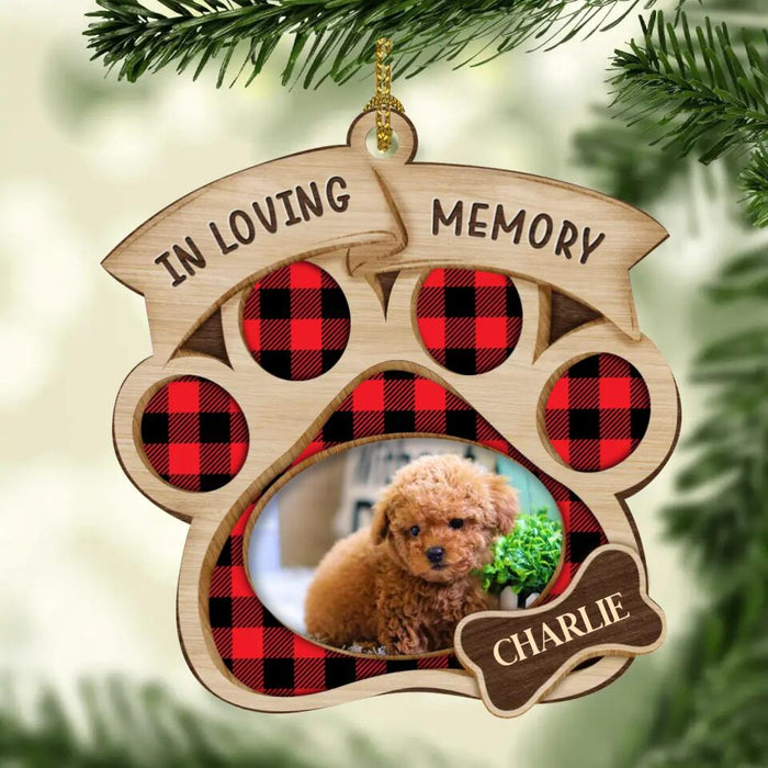 Custom Personalized In Loving Memory Pet Ornament - Upload Image - Memorial Gift Idea For Pet Owners