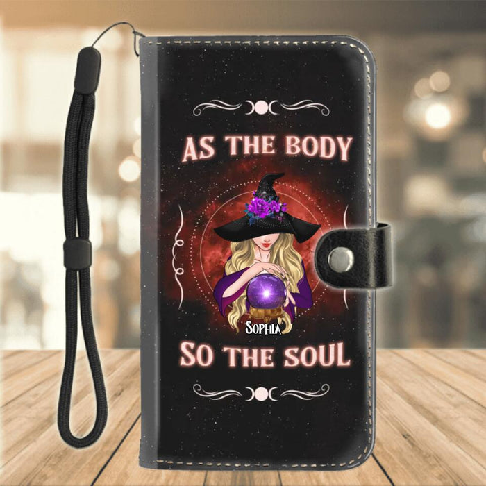 Custom Personalized Halloween Witch Phone Wallet - Gift For Halloween, Gift For Yourself/Friends - As Above So Below