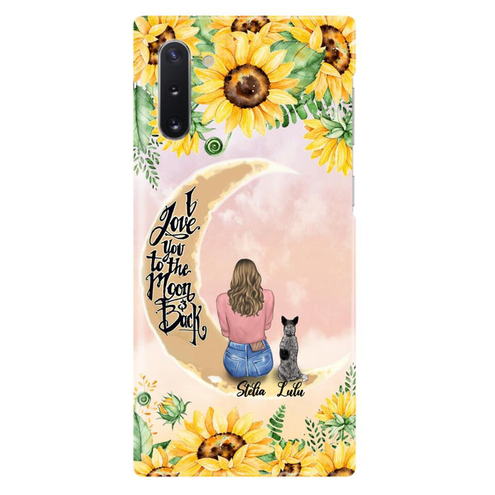 Custom Phone Case For Dog Lovers - Best Gift With Personalized Dogs - I Love You To The Moon and Back