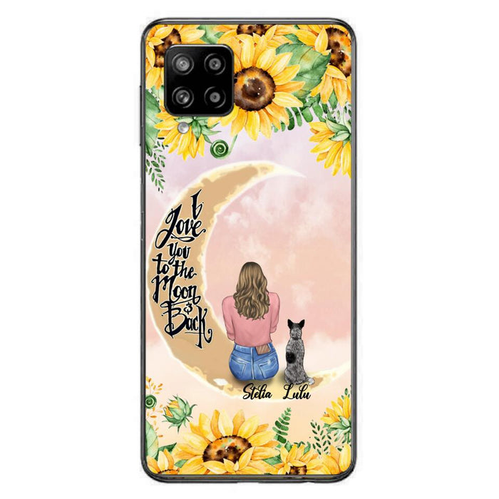 Custom Phone Case For Dog Lovers - Best Gift With Personalized Dogs - I Love You To The Moon and Back