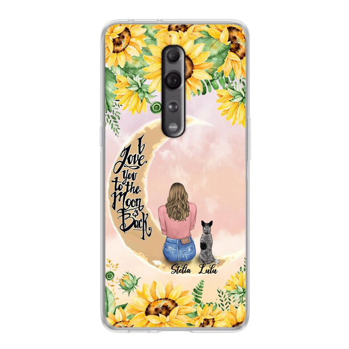 Custom Phone Case For Dog Lovers - Best Gift With Personalized Dogs - I Love You To The Moon and Back