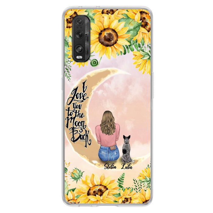 Custom Phone Case For Dog Lovers - Best Gift With Personalized Dogs - I Love You To The Moon and Back
