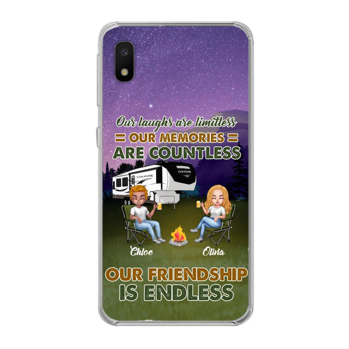 Custom Personalized Camping Friends Phone Case - Upto 4 People - Gift Idea For Friends/ Camping Lover - Life Is Better When You're Camping With Friends - Case For iPhone/Samsung