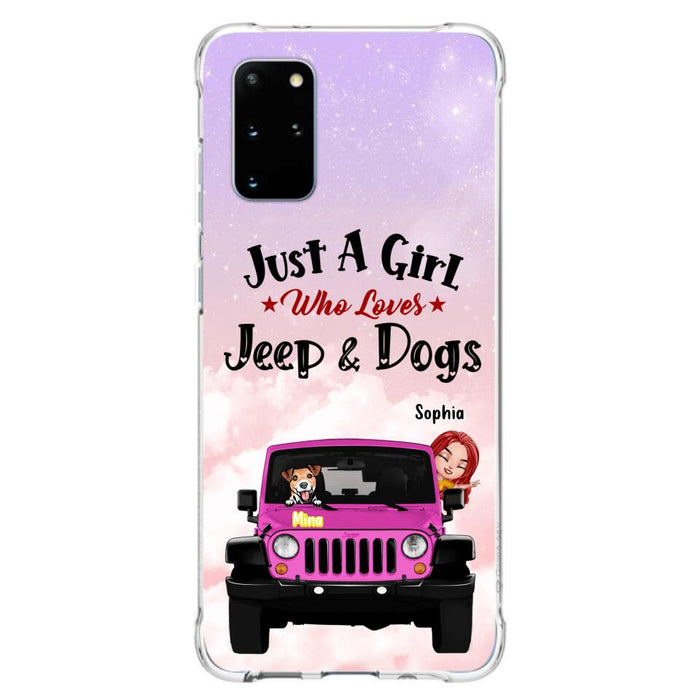 Custom Personalized Dog Mom & Off-road Phone Case- Up to 5 Dogs - Best Gift For Dog Lovers/Mother's Day - Just A Girl - Cases For iPhone And Samsung