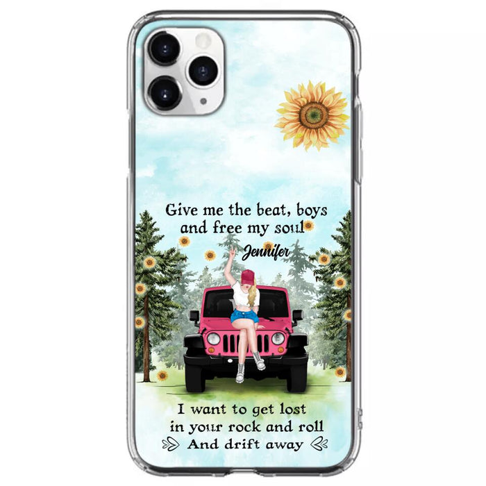 Custom Personalized Off-road Girl Phone Case - Case For iPhone and Samsung - I Want To Get Lost In Your Rock and Roll