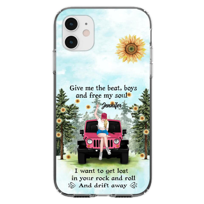 Custom Personalized Off-road Girl Phone Case - Case For iPhone and Samsung - I Want To Get Lost In Your Rock and Roll