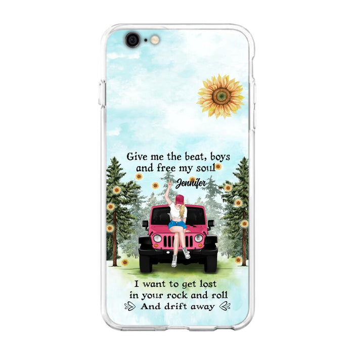 Custom Personalized Off-road Girl Phone Case - Case For iPhone and Samsung - I Want To Get Lost In Your Rock and Roll