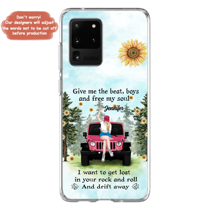 Custom Personalized Off-road Girl Phone Case - Case For iPhone and Samsung - I Want To Get Lost In Your Rock and Roll