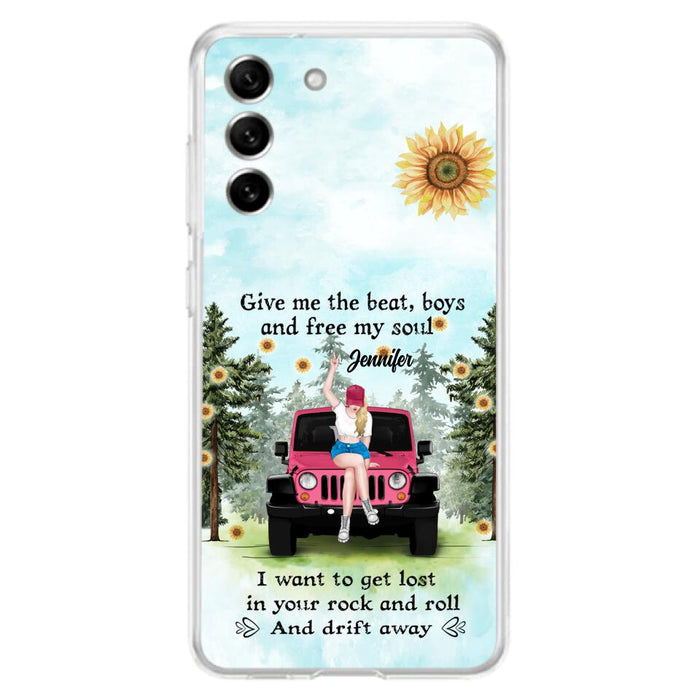 Custom Personalized Off-road Girl Phone Case - Case For iPhone and Samsung - I Want To Get Lost In Your Rock and Roll