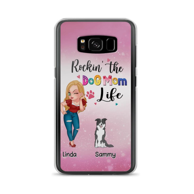 Personalized Dog Mom Phone Case - Up to 6 Dogs - Gift Idea For Dog Lover - Rockin' The The Dog Mom Life - Case for iPhone/Samsung
