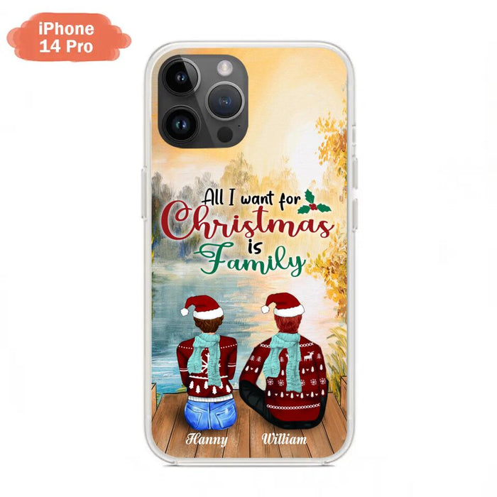 Custom Personalized Family Phone Case - Couple/ Parents With Upto 3 Kids, 3 Pets - Gift For Family - Case For iPhone And Samsung