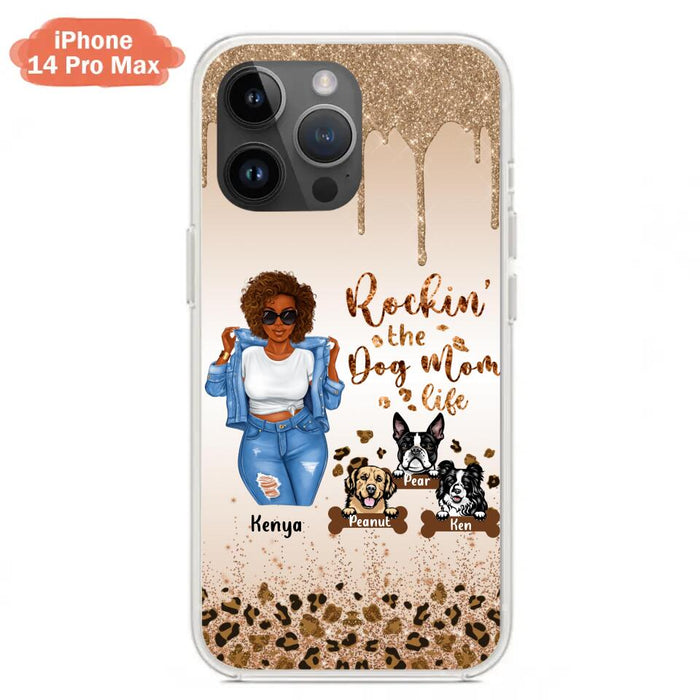 Custom Personalized Dog Mom Phone Case - Up to 3 Dogs - Rockin' The Dog mom Life