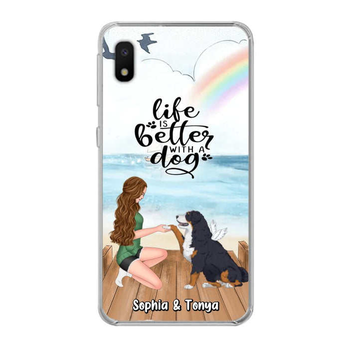 Custom Personalized Dog Mom Phone Case - Gift Idea For Dog Lovers - Life Is Better With A Dog - Case for iPhone & Samsung