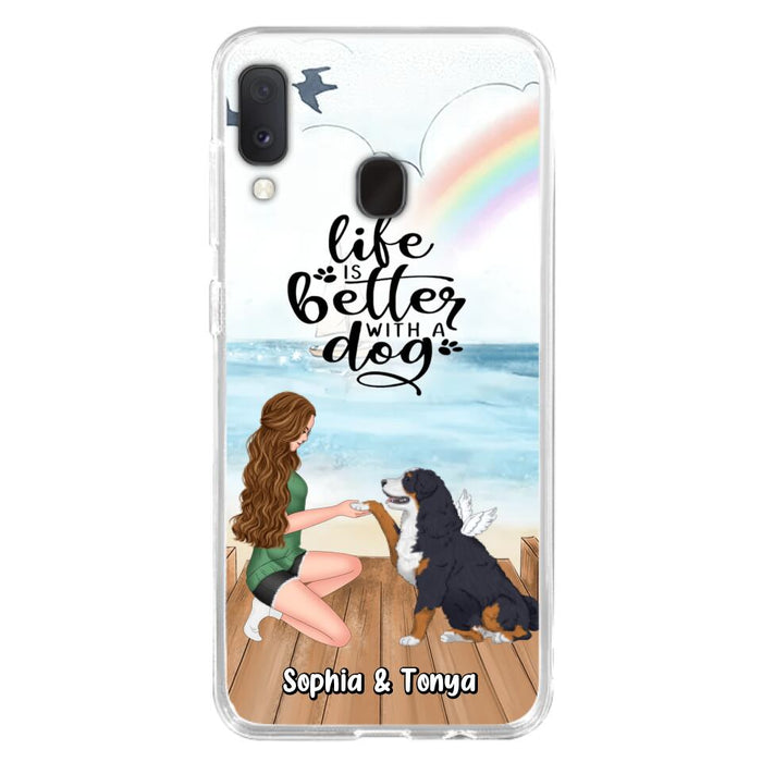 Custom Personalized Dog Mom Phone Case - Gift Idea For Dog Lovers - Life Is Better With A Dog - Case for iPhone & Samsung