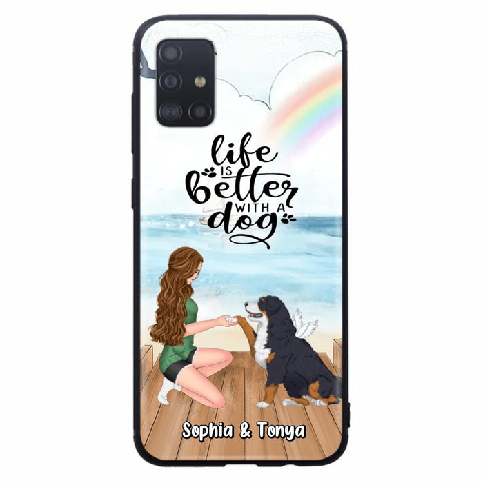 Custom Personalized Dog Mom Phone Case - Gift Idea For Dog Lovers - Life Is Better With A Dog - Case for iPhone & Samsung