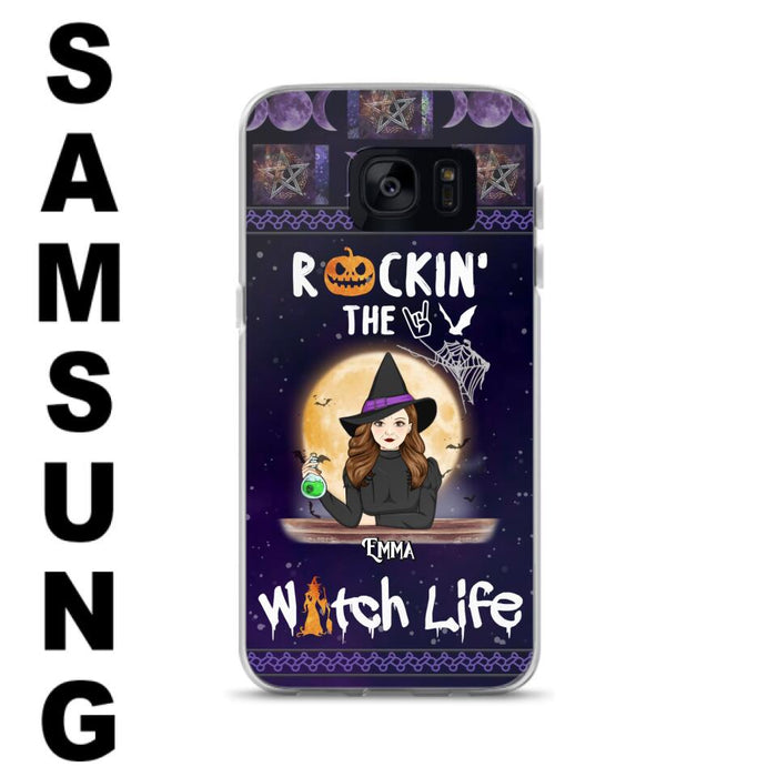 Custom Personalized Witch Phone Case - Halloween Gift Idea - Rockin' The Witch Life - Case For iPhone/Samsung