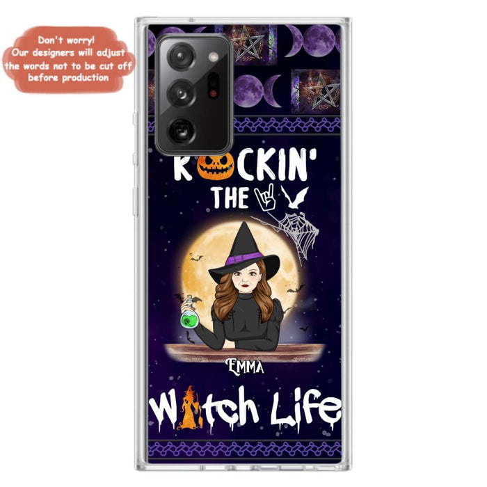 Custom Personalized Witch Phone Case - Halloween Gift Idea - Rockin' The Witch Life - Case For iPhone/Samsung