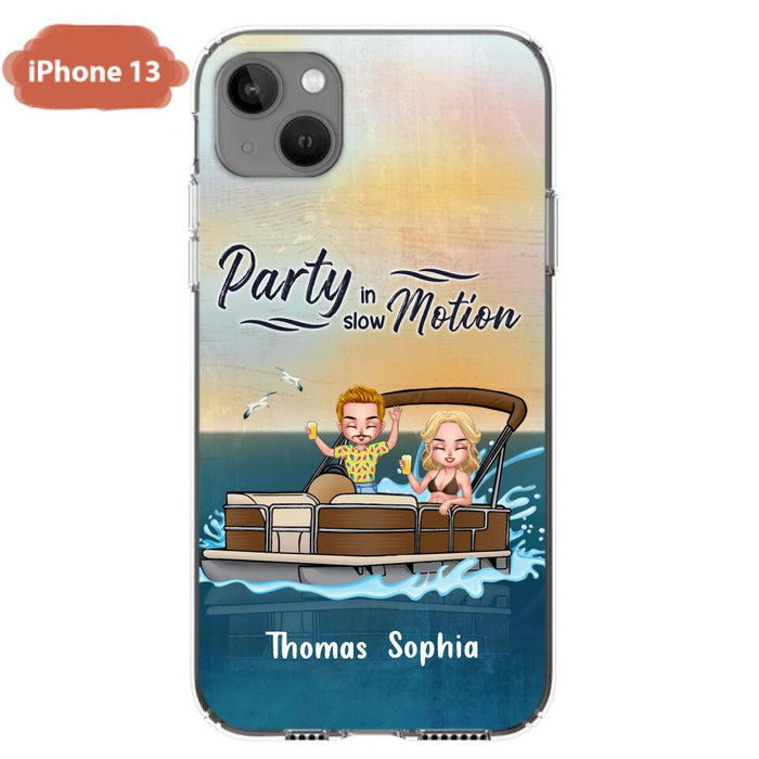 Custom Personalized Pontoon Couple/ Queen/ Captain Phone Case - Pontoon Gift Idea - Husband And Wife Pontoon Partners For Life - Case For iPhone And Samsung